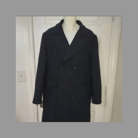 ZARA DOUBLE FACED WOOL COAT MEN SIZE XL - Picture 1 of 12